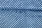 Preview: Baumwolldruck Mini Totenköpfe auf Jeansblau